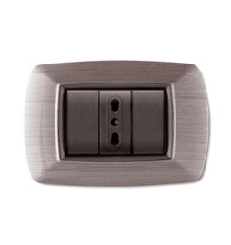 PLACCA LIFE LIVING PLAST ACCIAIO SATINATO 3P