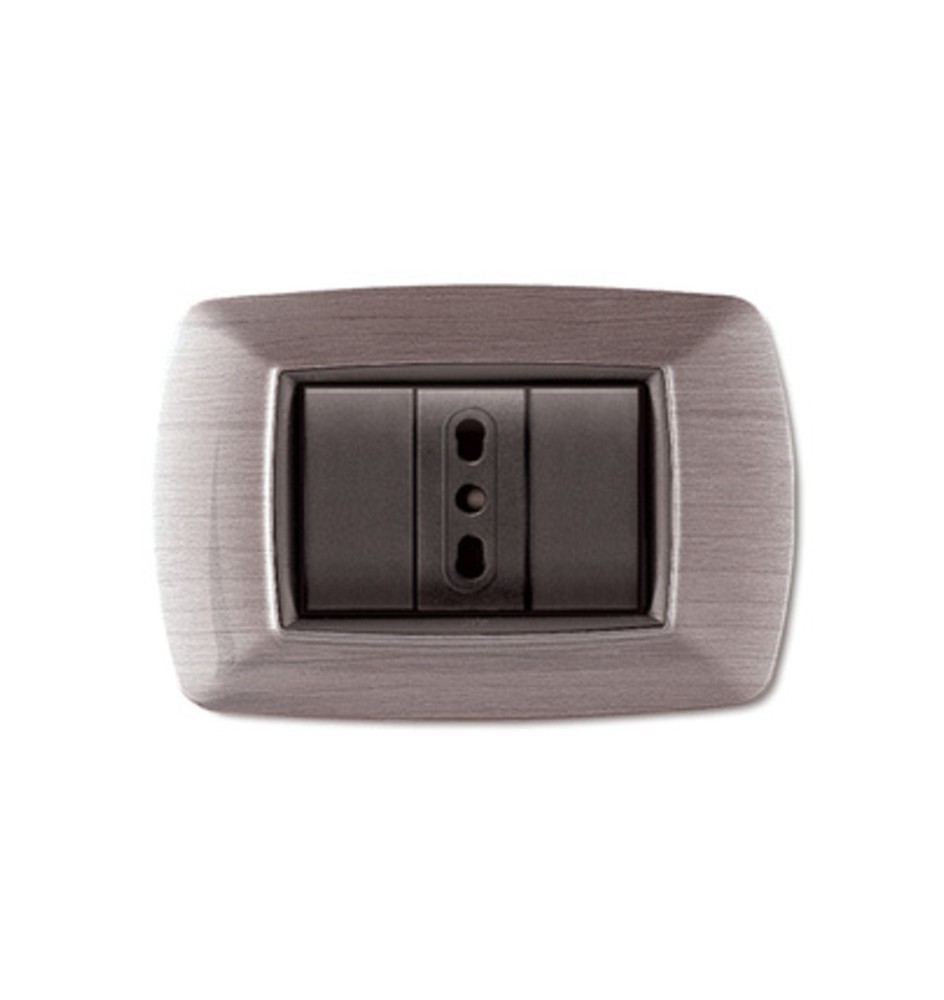 PLACCA LIFE LIVING PLAST ACCIAIO SATINATO 3P