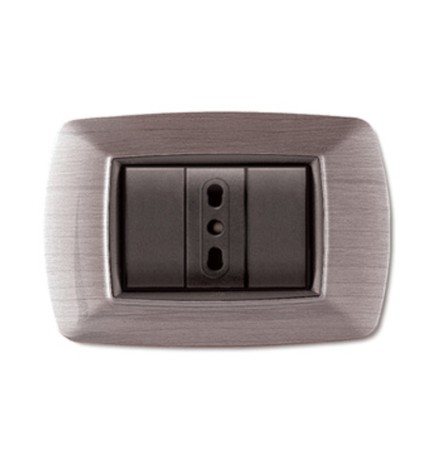 PLACCA LIFE LIVING PLAST ACCIAIO SATINATO 3P