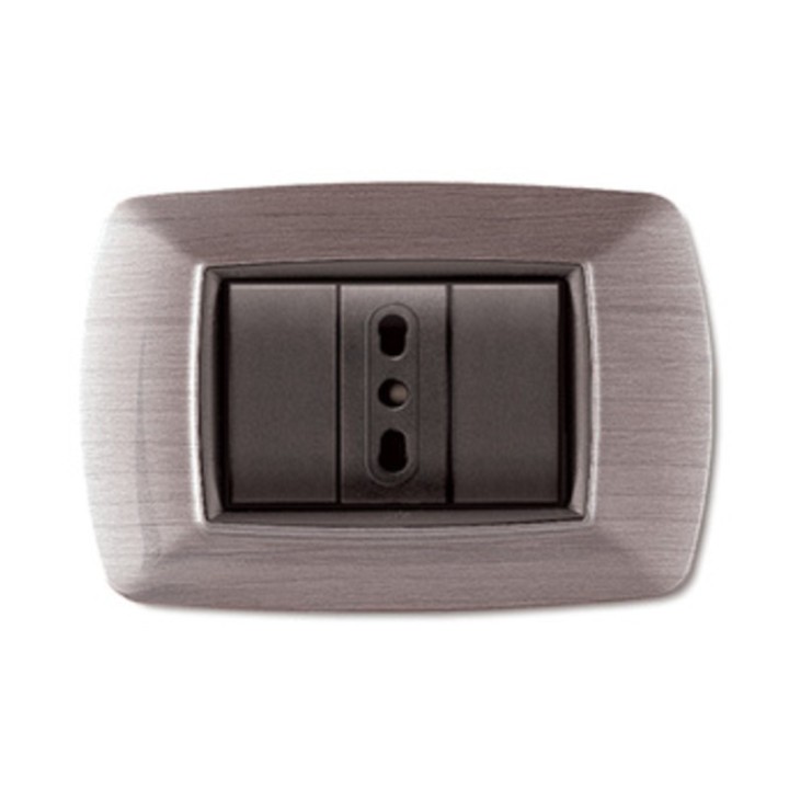 PLACCA LIFE LIVING PLAST ACCIAIO SATINATO 3P