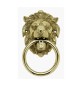 BATTENTE OTTONE LEONE C/ANELLO 150 MM ANTICATO