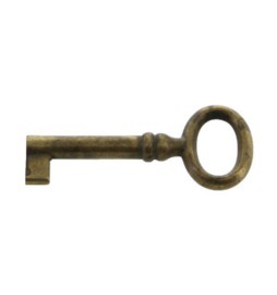 CHIAVE P/MOBILI 33718 24X56 MM OTTONE ANTICATO**