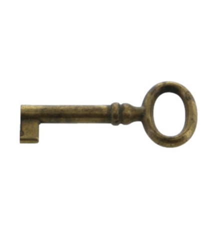 CHIAVE P/MOBILI 33718 24X56 MM OTTONE ANTICATO**