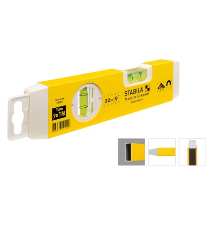 LIVELLA A DUE FIALE TASCABILE MAGNETICA '70 TM' cm 22