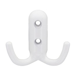 APPENDIABITI A 2 GANCI 45X45 MM BIANCO LUCIDO