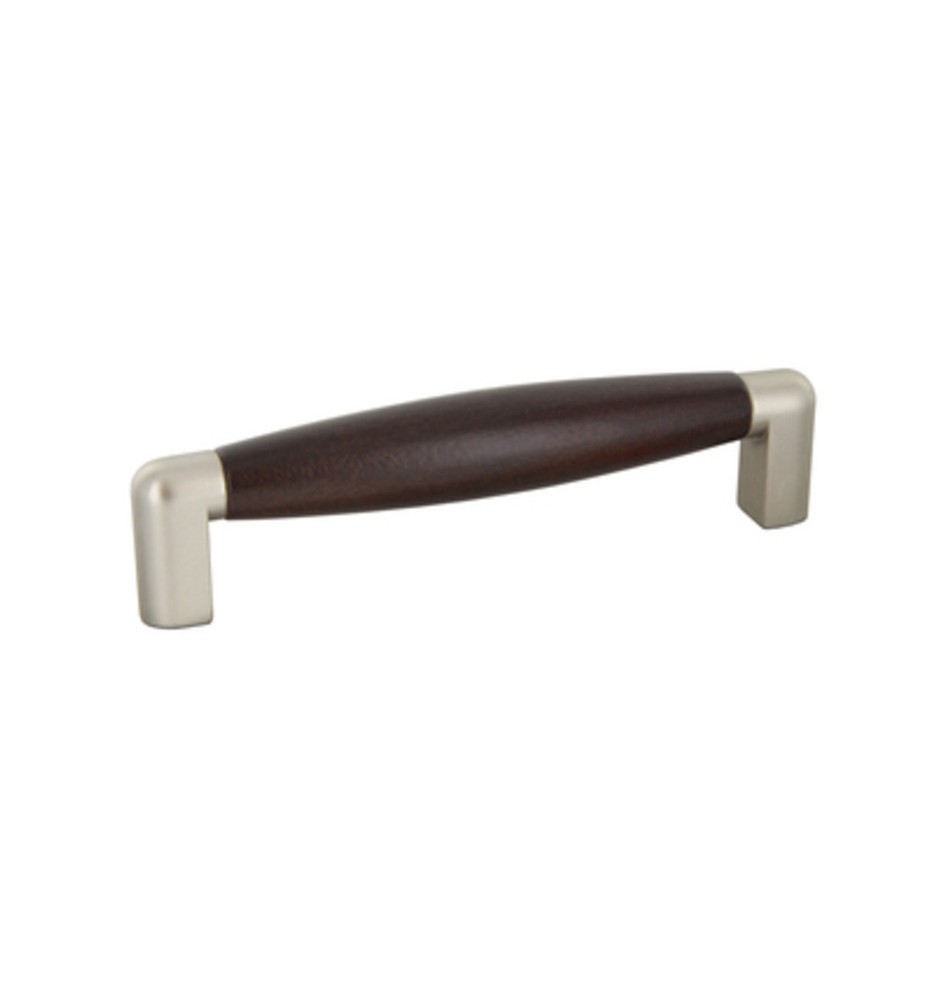 MANIGLIA FAGGIO 4090 107X27 MM NOCE NICHEL SAT (B)