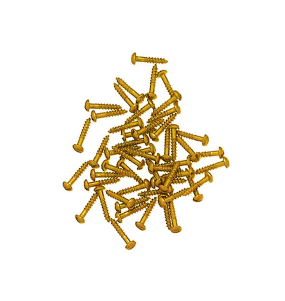 VITI TESTA BOMBATA FERRO OTTONATO 2X10 MM