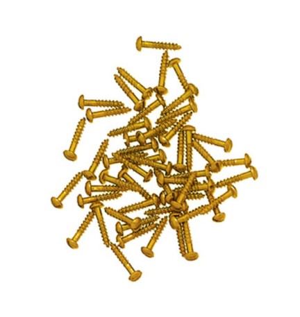 VITI TESTA BOMBATA FERRO OTTONATO 2X10 MM