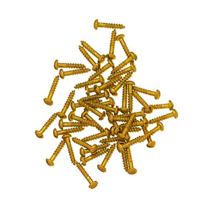 VITI TESTA BOMBATA FERRO OTTONATO 2X10 MM