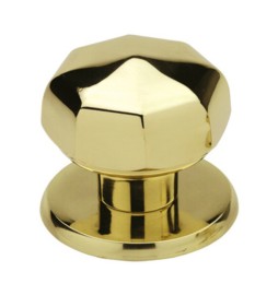 POMOLO OTTONE OTTAGONALE 70 MM LUCIDO VERNIC