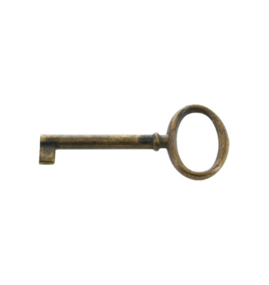 CHIAVE P/MOBILI 33706 34X73 MM OTTONE ANTICATO**