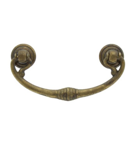 MANIGLIA OTTONE 03027 82X40 MM ANTICATO**