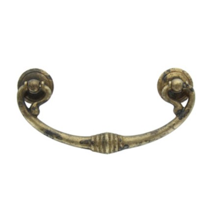 MANIGLIA OTTONE 03027 121X58 MM ANTICATO**