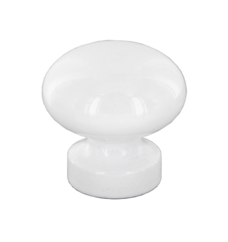 POMOLO IN LEGNO LACCATO D 25 MM 101/D BIANCO*