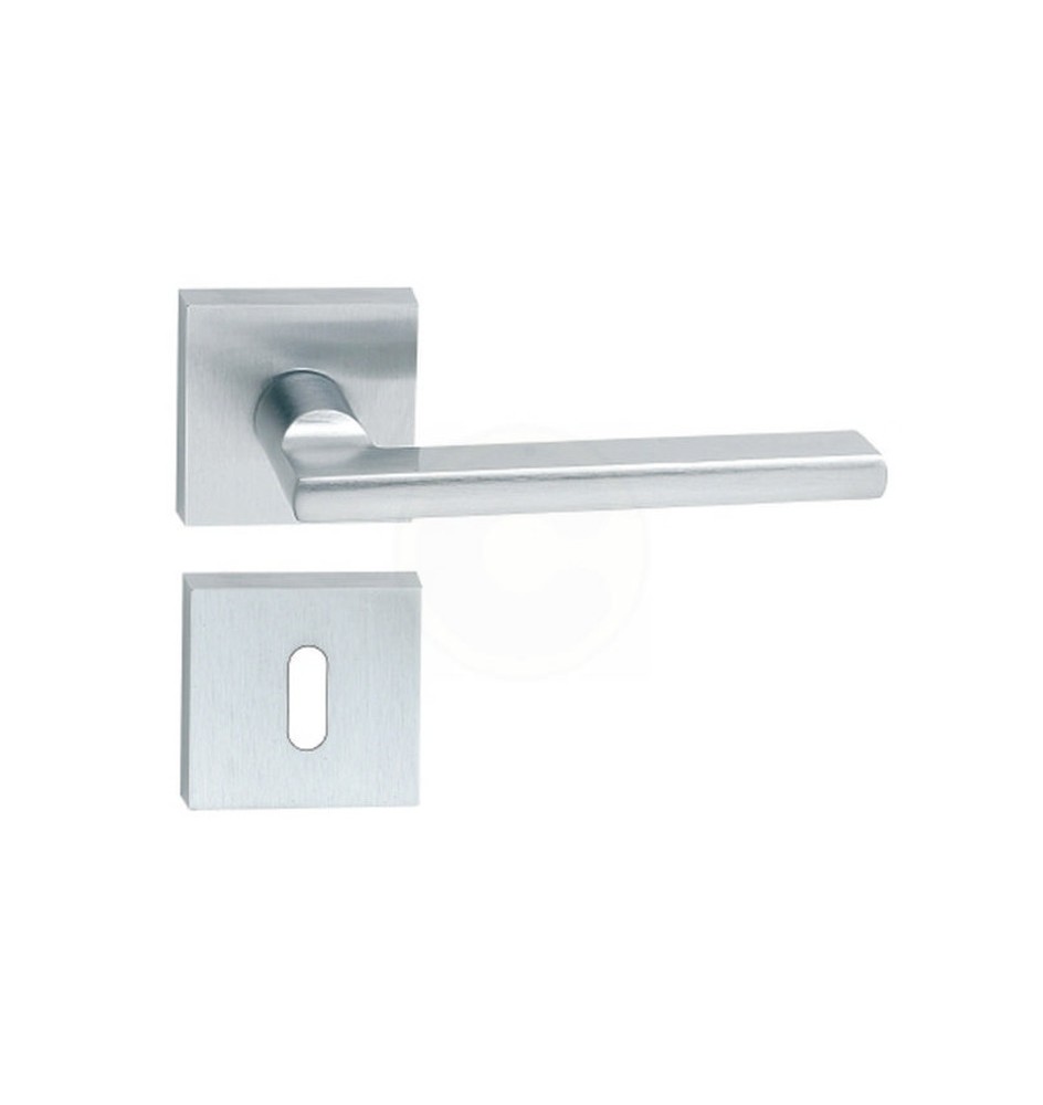 MANIGLIA OTTONE METRO C/BOCCHETTA CROM SATIN
