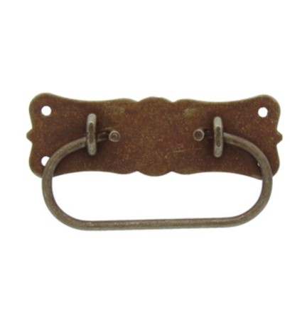 MANIGLIA BAULI 06015 105X55 MM FERRO VECCHIO*
