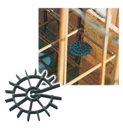 DISTANZIATORE PER CASSERO CIRCOLARE mm 50 x h.8 - per tondino min 4 max 8 mm