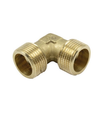 RACCORDO CURVO MM IN OTTONE GIALLO 3/4