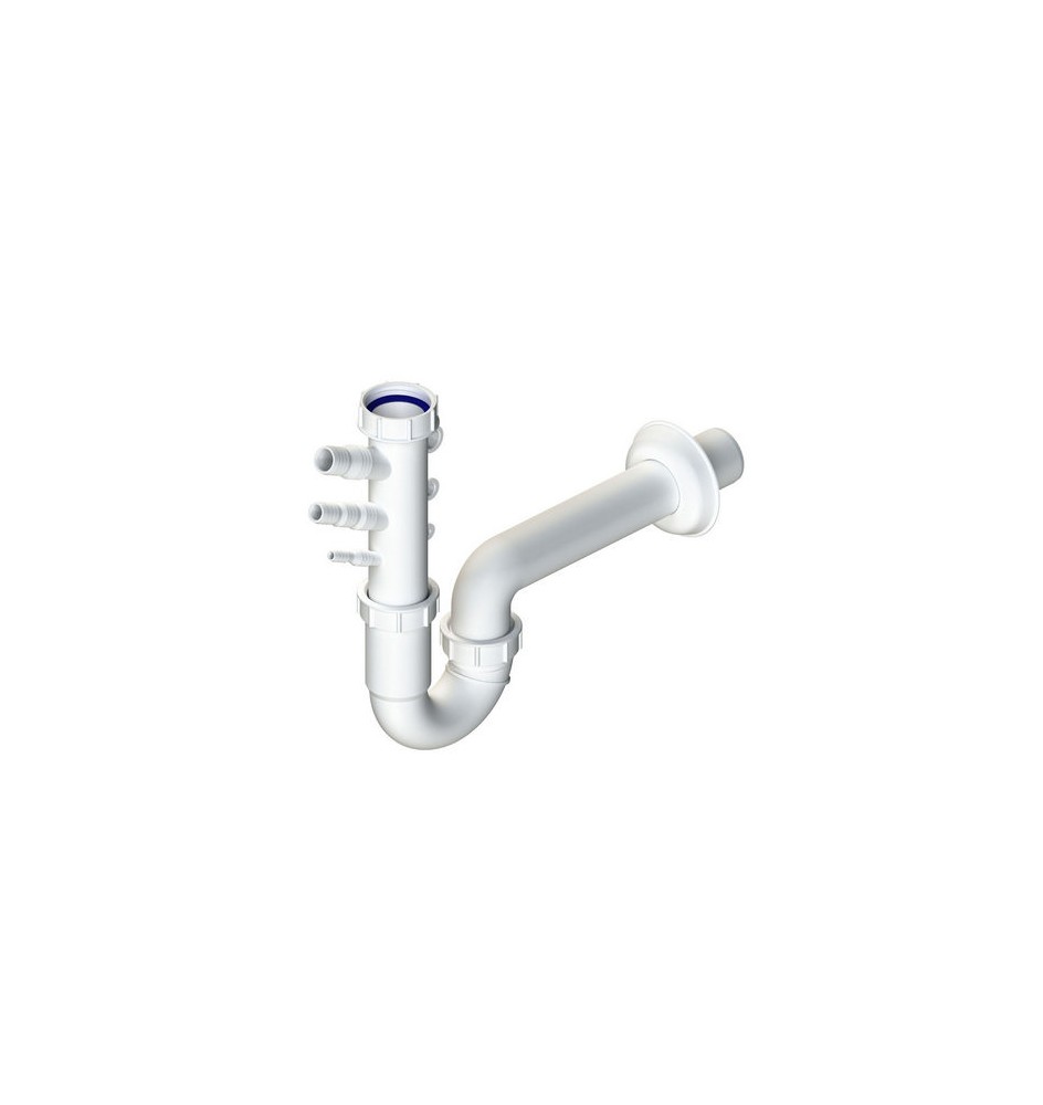 SIFONE PER LAVELLO A U CON ATTACCO MULTIFUNZIONE HERMES 1"1/2 Uscita D.40