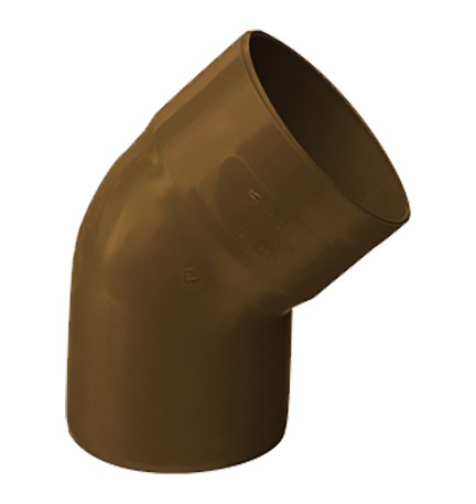 CURVA 45° PER TUBO PLUVIALE IN PVC 45° Ø 80 (aperta)