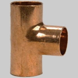 TEE RAME A SALDARE F-F-F PER TUBO GELO - 1"1/4 (Ø32)