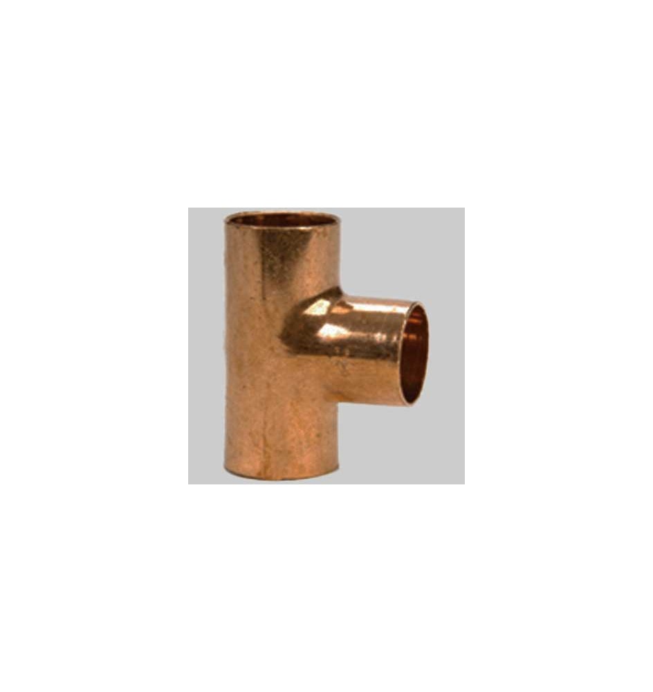 TEE RAME A SALDARE F-F-F PER TUBO GELO - 1"1/4 (Ø32)