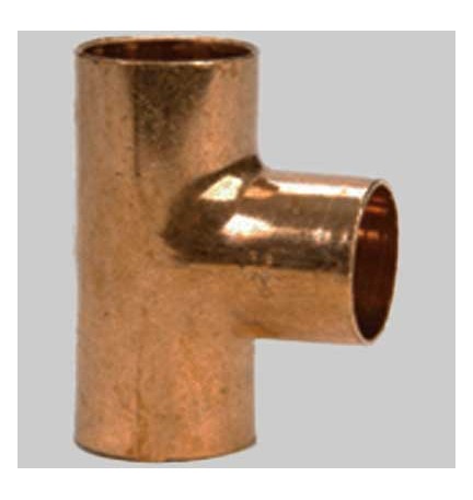 TEE RAME A SALDARE F-F-F PER TUBO GELO - 1"1/4 (Ø32)