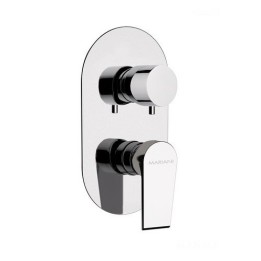 MISCELATORE INCASSO DOCCIA CON DEVIATORE 3 VIE LINEA ARTIC Nichel Spazzolato lucido