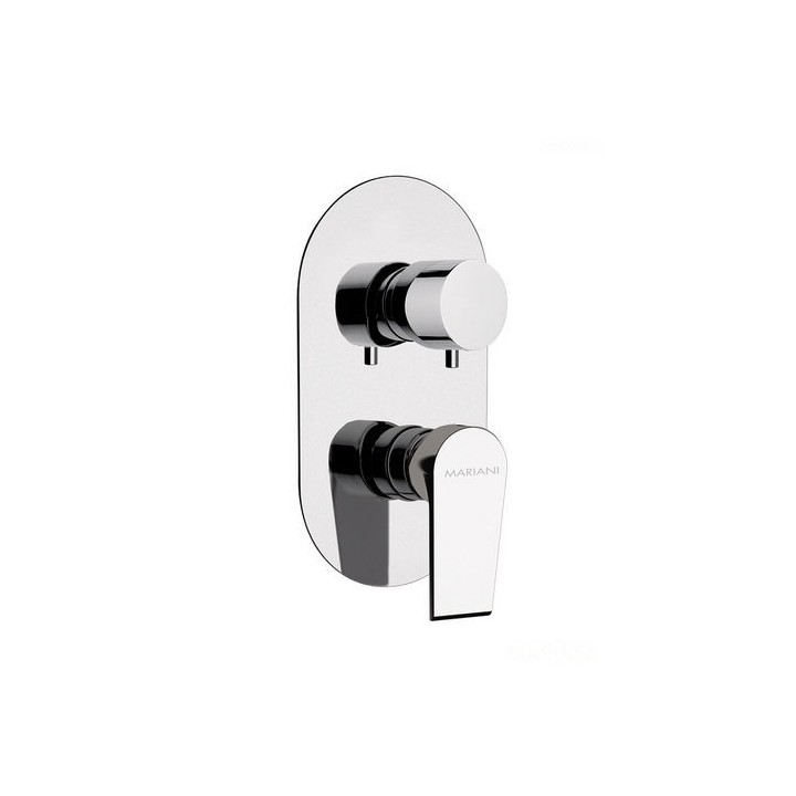 MISCELATORE INCASSO DOCCIA C/DEVIATORE 2 VIE A VITONE LINEA ARTIC Cromo