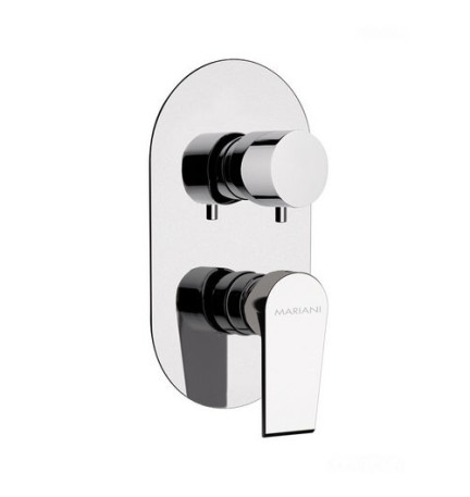 MISCELATORE INCASSO DOCCIA C/DEVIATORE 2 VIE A VITONE LINEA ARTIC Nero Opaco