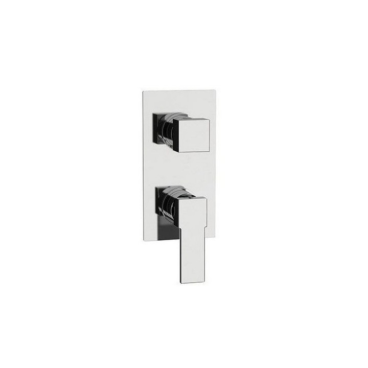 MISCELATORE MONOCOMANDO INCASSO DOCCIA C/DEVIATORE 3 VIE LINEA POLAR Cromo