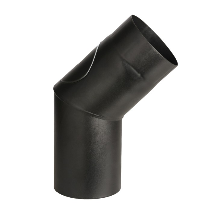 CURVA PORCELLANATA 45 C/ISPEZ D 12CM NERO OPACO TOP