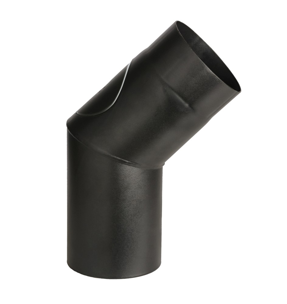 CURVA PORCELLANATA 45 C/ISPEZ D 15CM NERO OPACO TOP