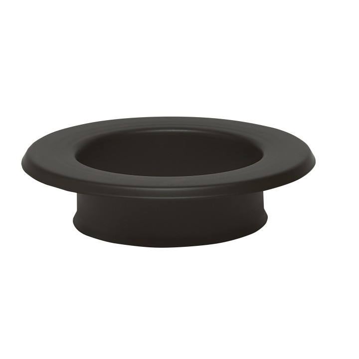 ROSONE P/STUFA A MURO D 12CM NERO