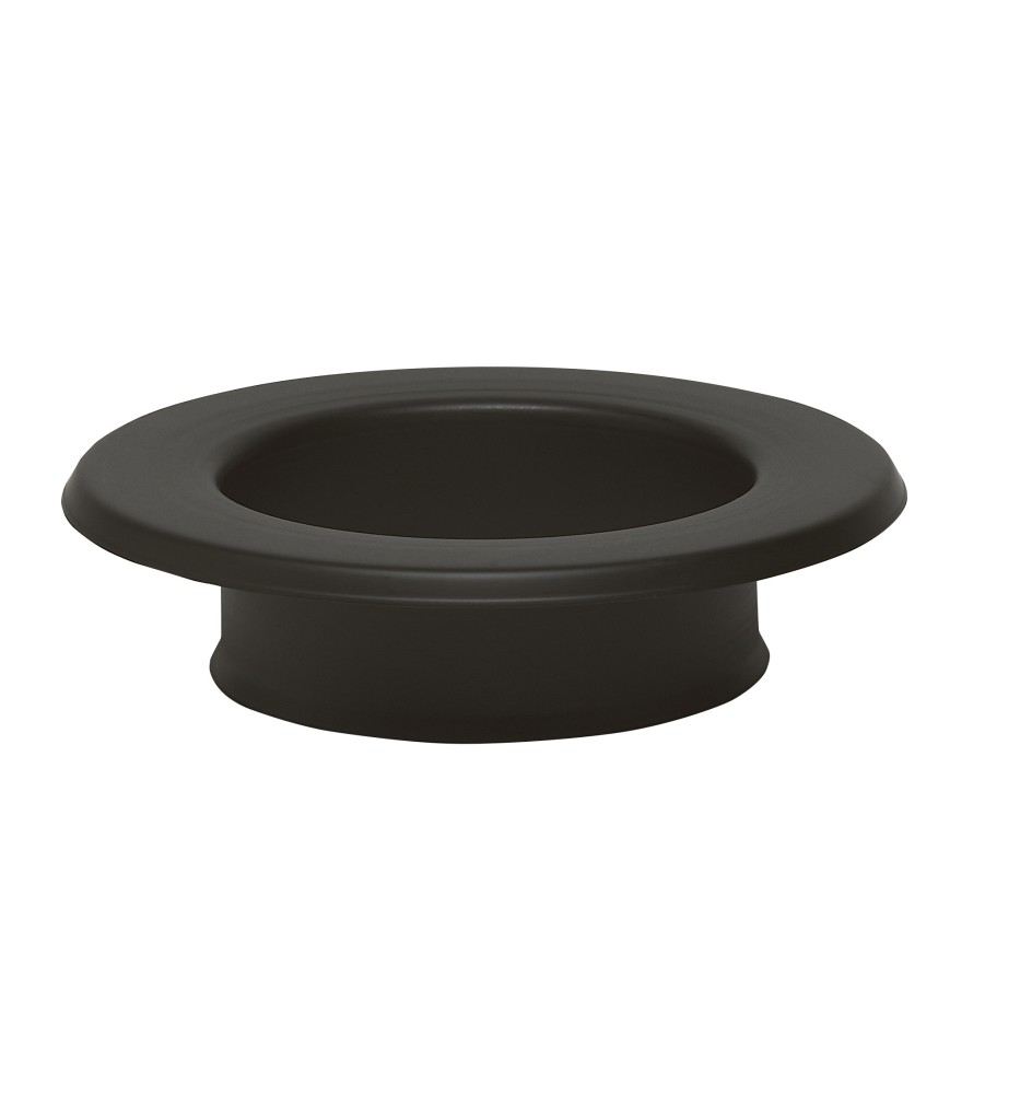 ROSONE P/STUFA A MURO D 13CM NERO