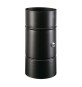 TUBO PORCELLANATO C/COMB C/TAPPO D 10XH19CM NERO CLASSIC