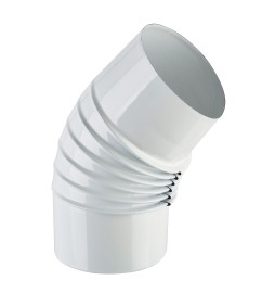 CURVA PORCELLANATA PIEGHETTATA 45 D 10CM BIANCO CLASSIC