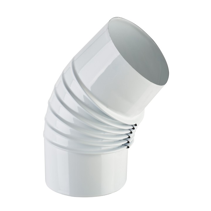 CURVA PORCELLANATA PIEGHETTATA 45 D 10CM BIANCO CLASSIC