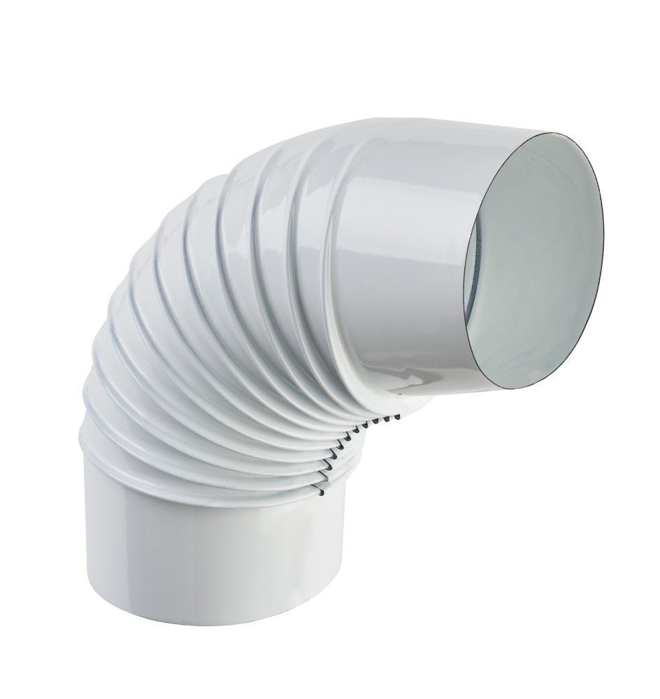 CURVA PORCELLANATA PIEGHETTATA 90 D 10CM BIANCO CLASSIC