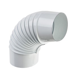 CURVA PORCELLANATA PIEGHETTATA 90 D 13CM BIANCO CLASSIC