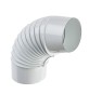 CURVA PORCELLANATA PIEGHETTATA 90 D 15CM BIANCO CLASSIC