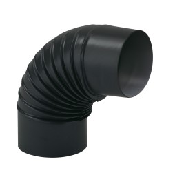 CURVA PORCELLANATA PIEGHETTATA 90 D 10CM NERO OP CLASSIC