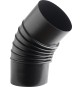 CURVA PORCELLANATA PIEGHETTATA 45 D 13CM NERO OP CLASSIC