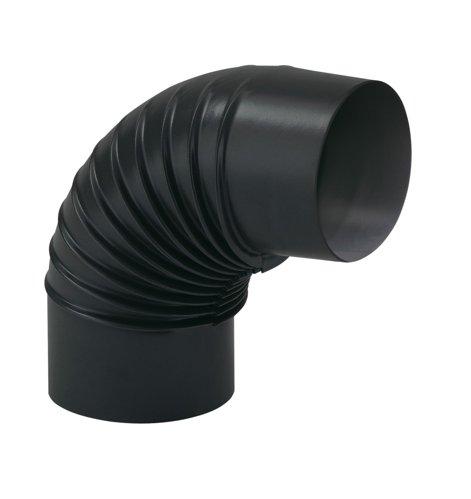 CURVA PORCELLANATA PIEGHETTATA 90 D 15CM NERO OP CLASSIC