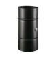 TUBO PORCELLANATO C/COMB C/TAPPO D 10XH19CM NERO CLASSIC