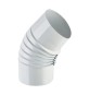 CURVA PORCELLANATA PIEGHETTATA 45 D 12CM BIANCO CLASSIC