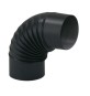 CURVA PORCELLANATA PIEGHETTATA 90 D 10CM NERO OP CLASSIC