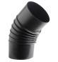 CURVA PORCELLANATA PIEGHETTATA 45 D 12CM NERO OP CLASSIC
