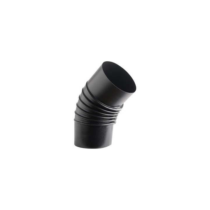 CURVA PORCELLANATA PIEGHETTATA 45 D 13CM NERO OP CLASSIC