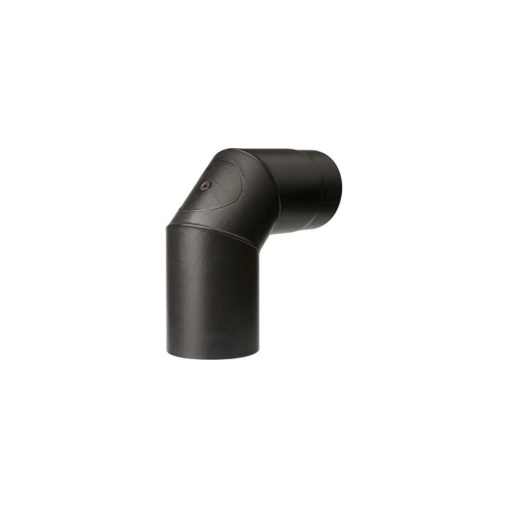 CURVA PORCELLANATA 90 C/ISPEZ D 12CM NERO OPACO TOP